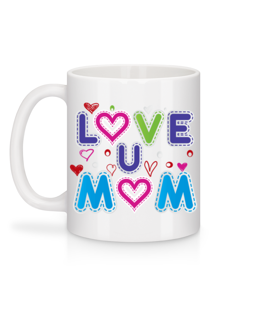 Aperçu: Mom Love - Mug en céramique blanc - Blanc - Derrière