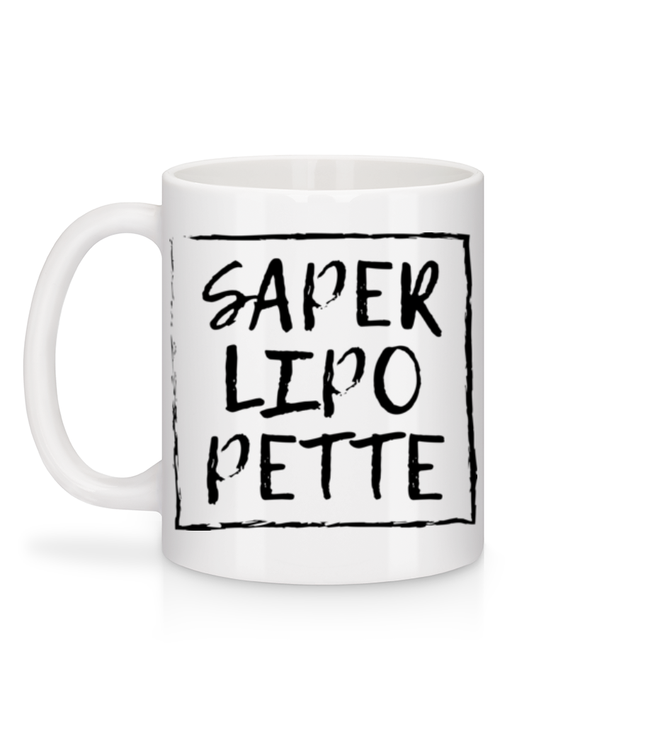 Aperçu: Saperlipopette - Mug en céramique blanc - Blanc - Derrière