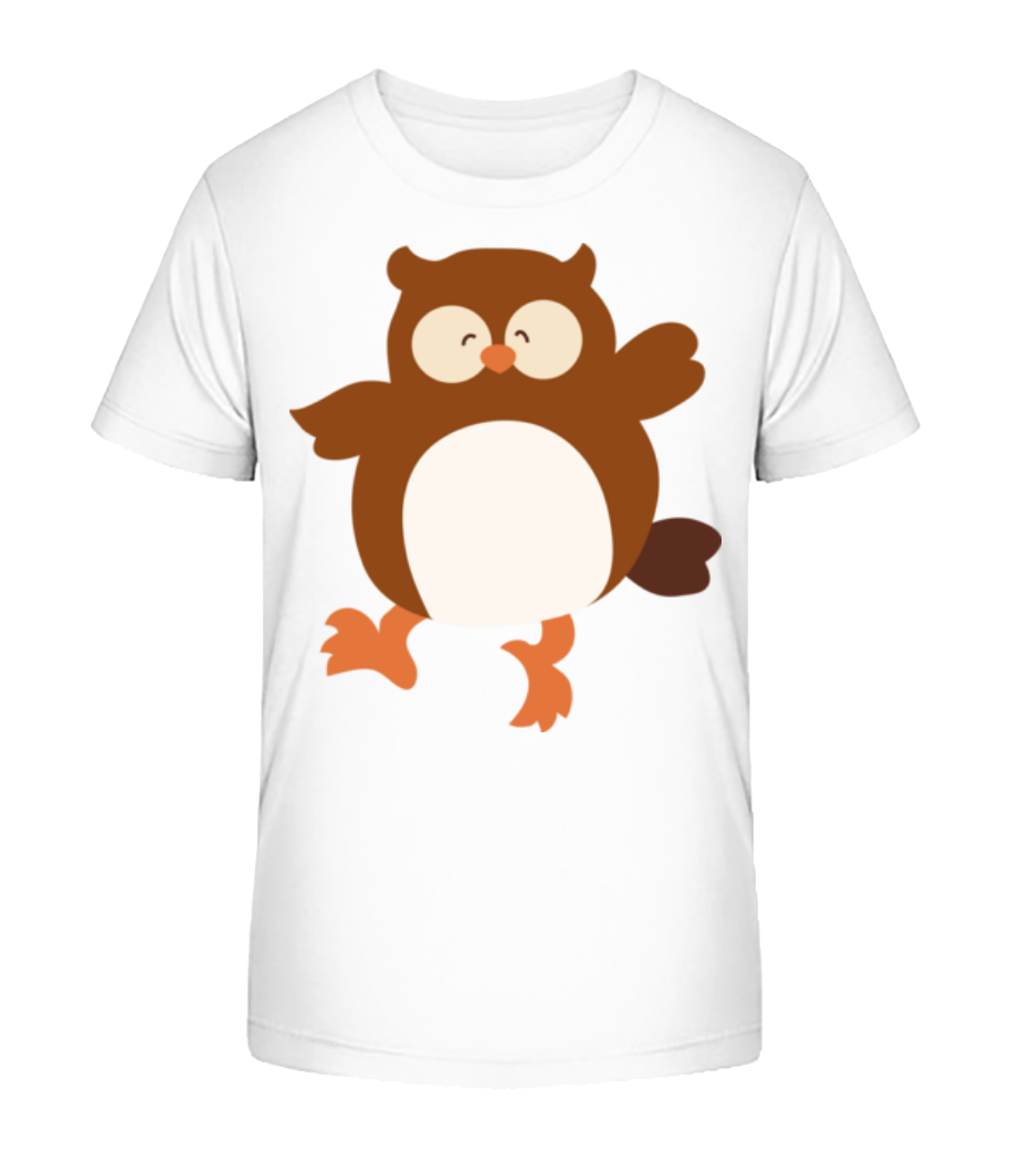 Aperçu: Enfant Comic - Chouette - T-shirt bio Enfant Stanley Stella 2.0 - Blanc - Devant
