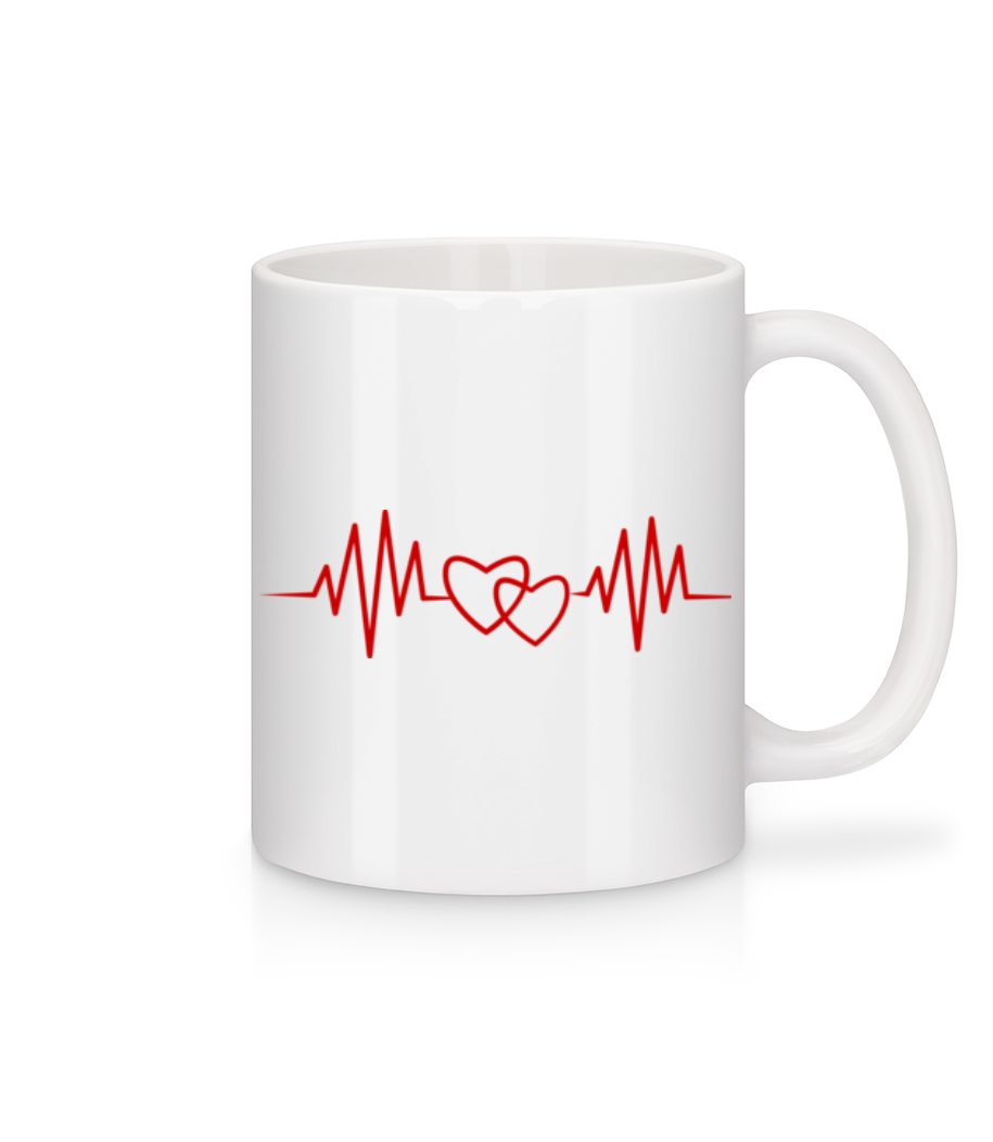 Pulsation Du Cœur · Mug en céramique blanc