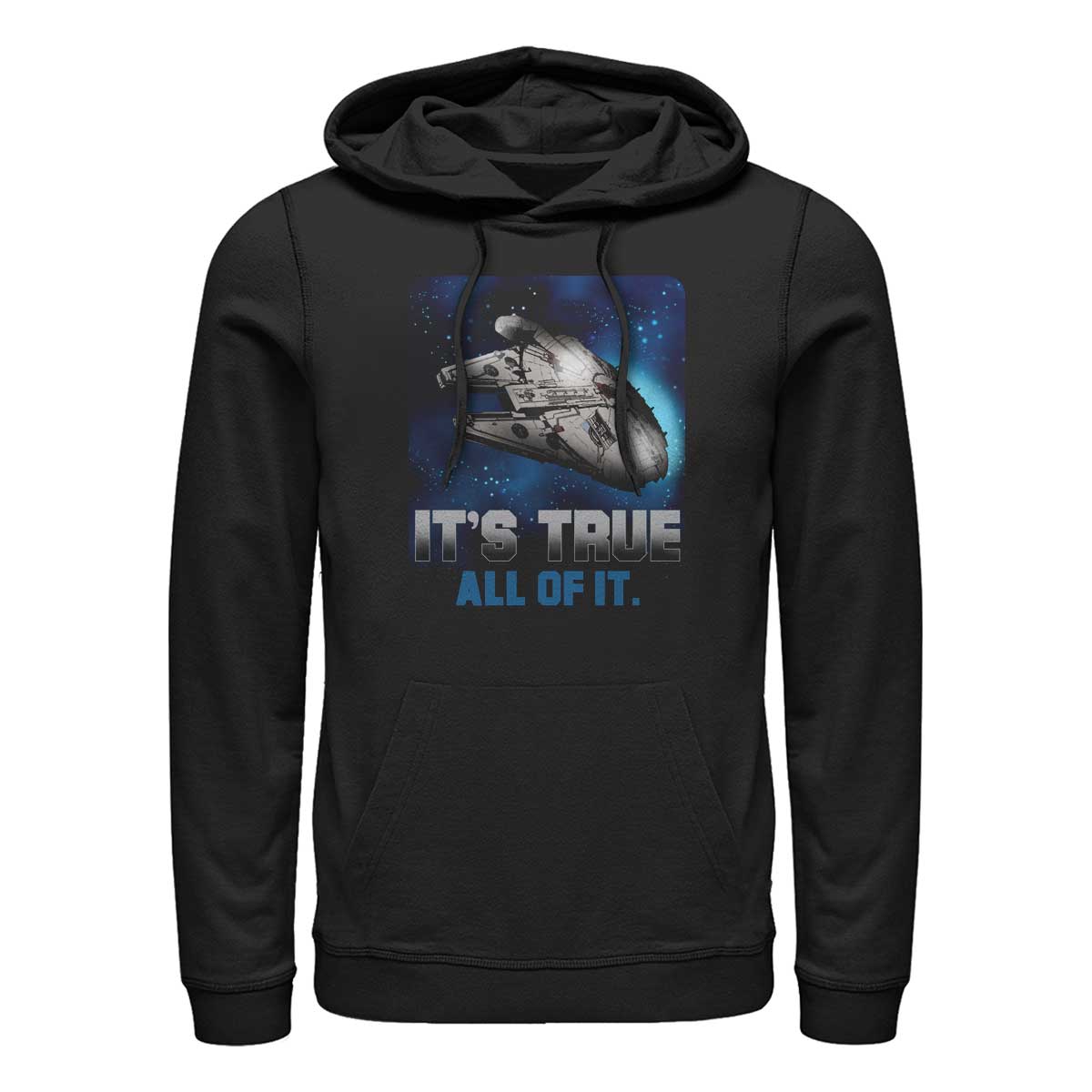 Aperçu: Star Wars - Le Réveil de la Force - Millennium Falcon Space Truth - Unisex Sweat à capuche - Noir - Devant