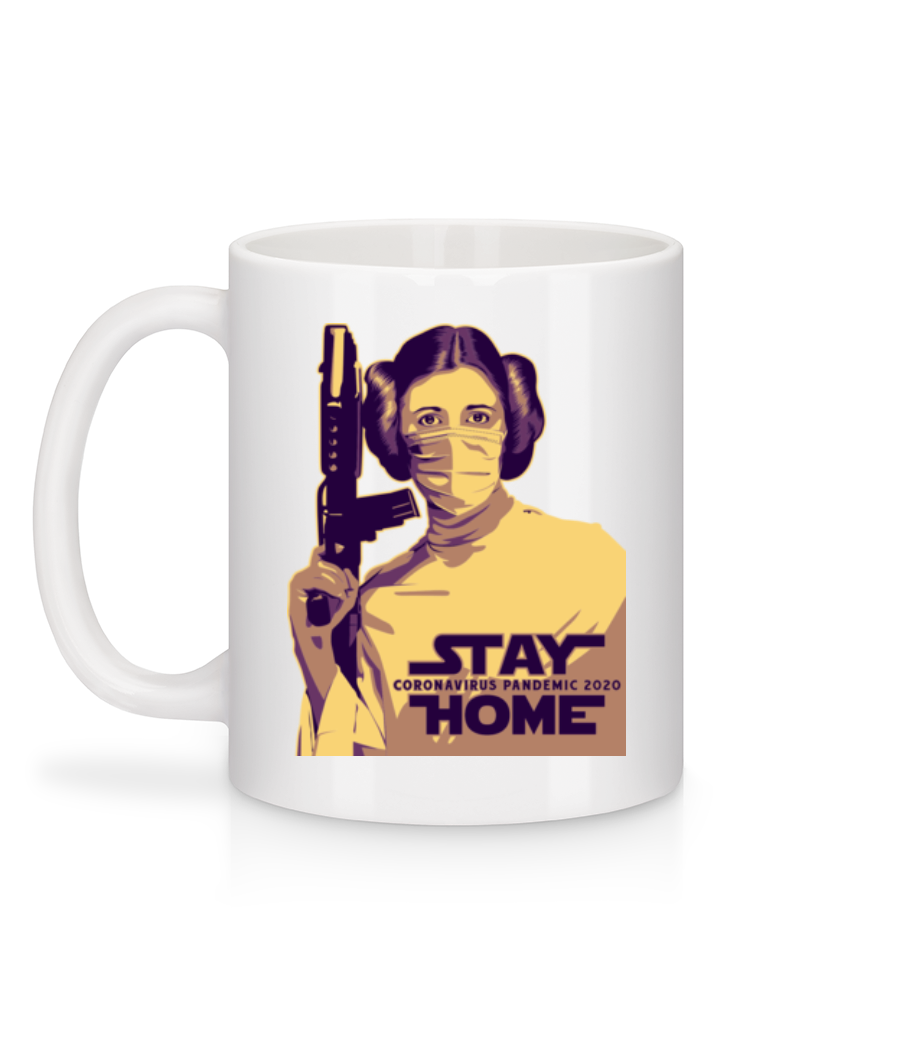 Stay Home Laila - Mug en céramique blanc - Blanc - Derrière