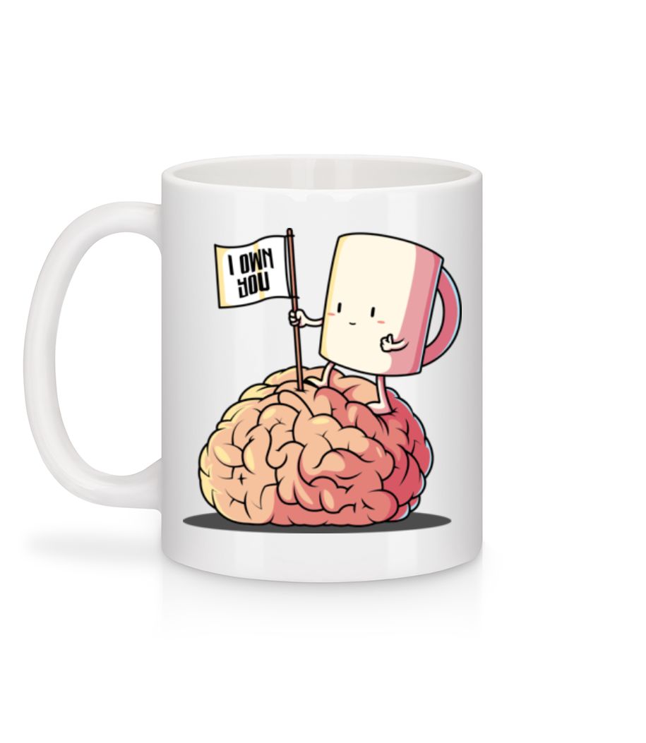I Own You Coffee - Mug en céramique blanc - Blanc - Derrière