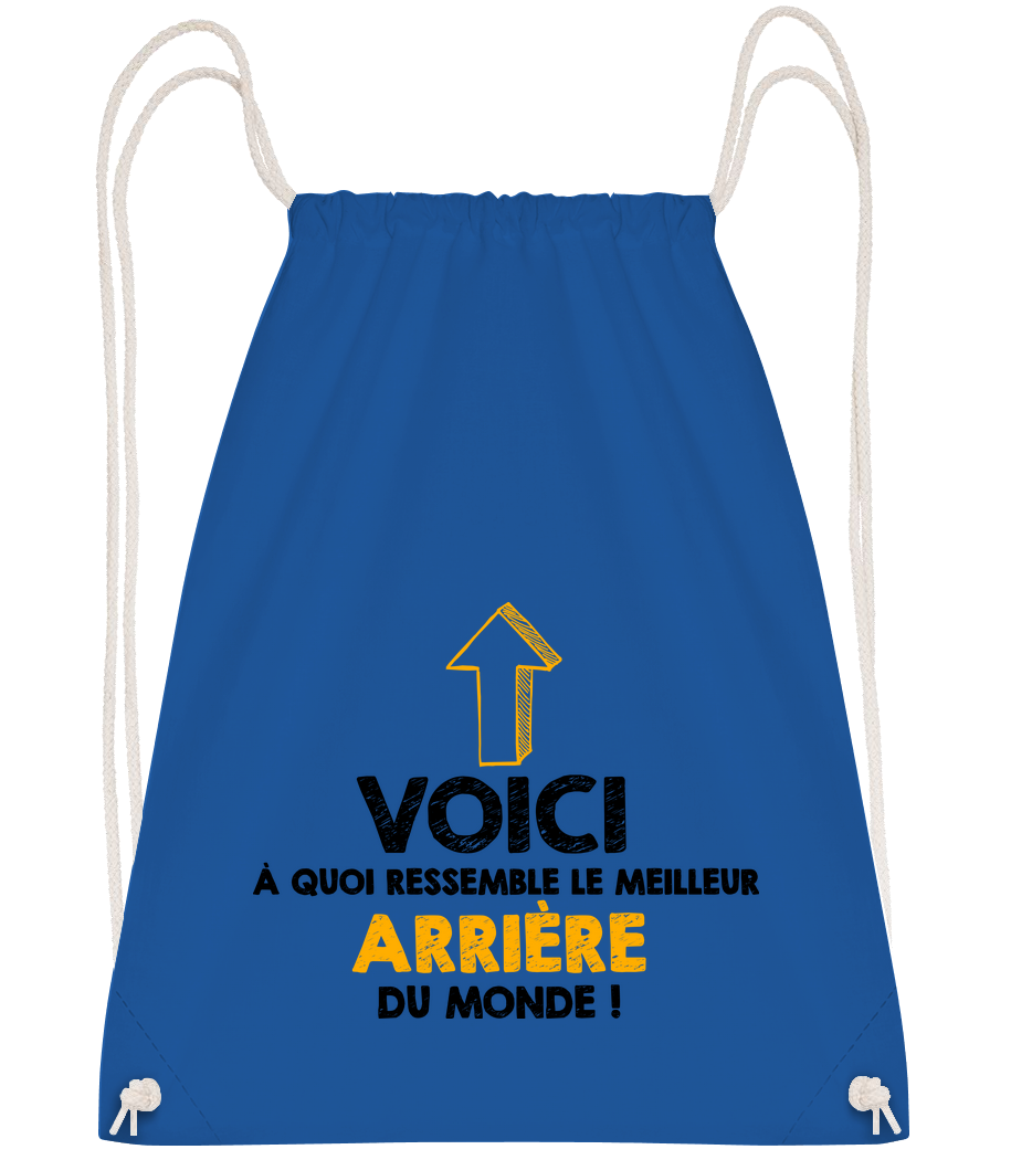 Aperçu: Le Meilleur Arrière Du Monde - Sac à dos Drawstring - Bleu royal - Vorn