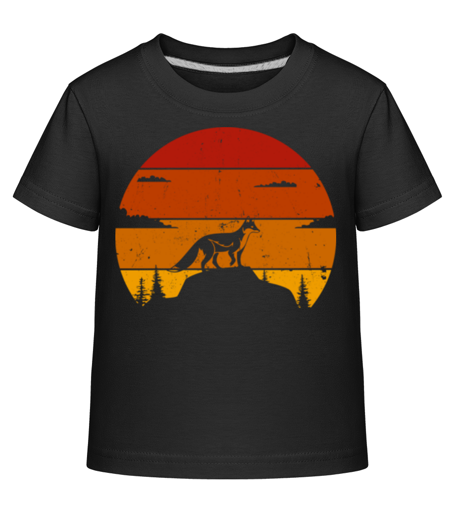 Retro Sunset Fox · T-shirt shirtinator Enfant