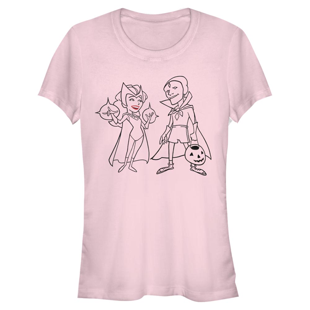Marvel - WandaVision - La Sorcière rouge & Vision Simple Ink - Halloween - Femme T-shirt