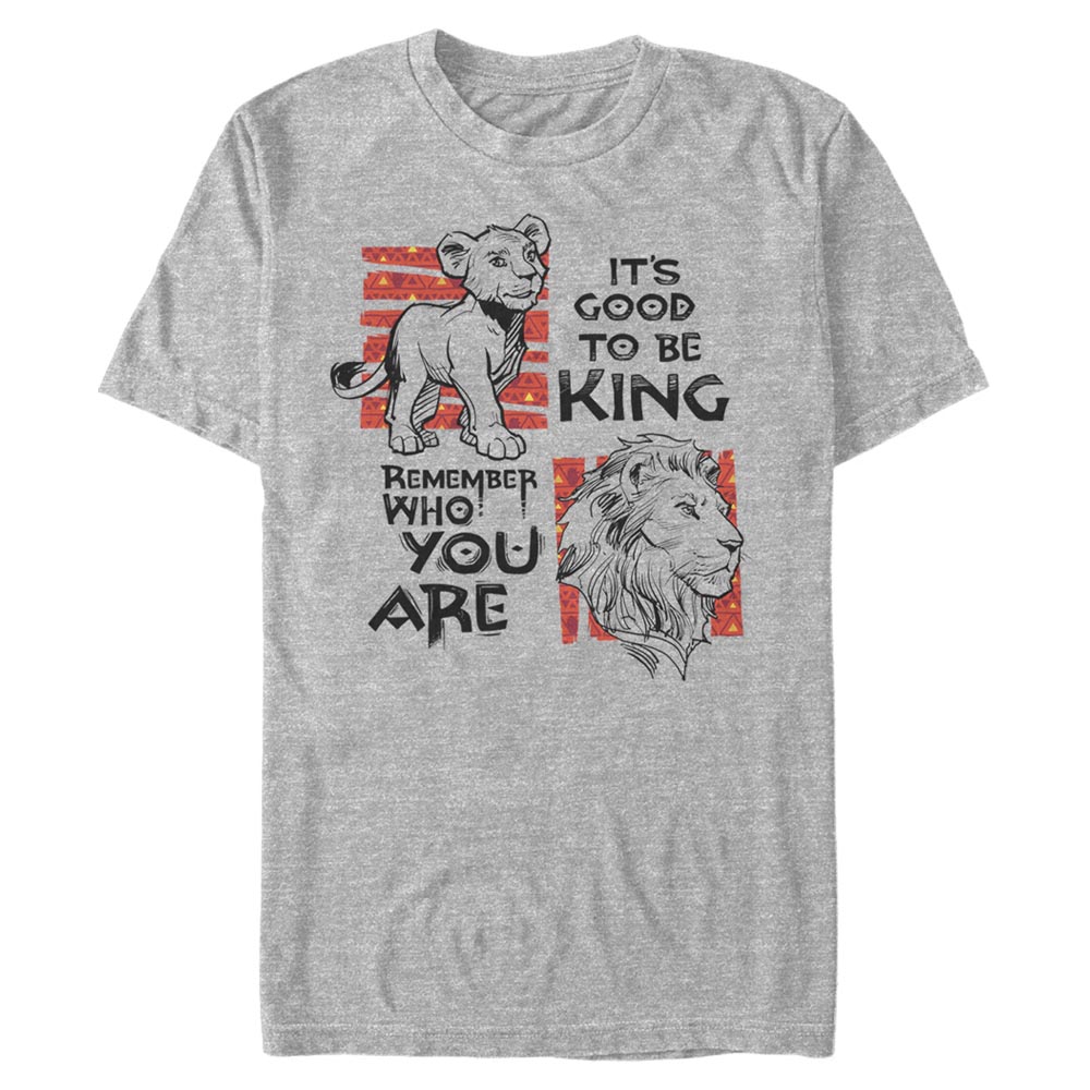 Disney - Le Roi lion - Simba et Mufasa Simba Text - Homme T-shirt