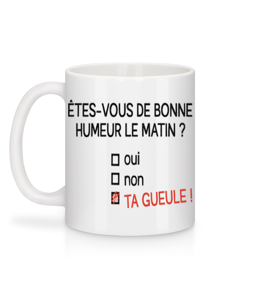 En Télétravail - Mug en céramique blanc - Blanc - Derrière