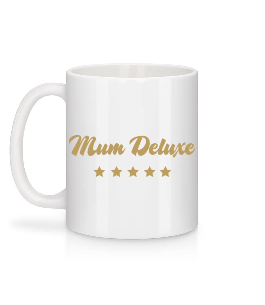 Mum Deluxe - Beige - Mug en céramique blanc - Blanc - Derrière