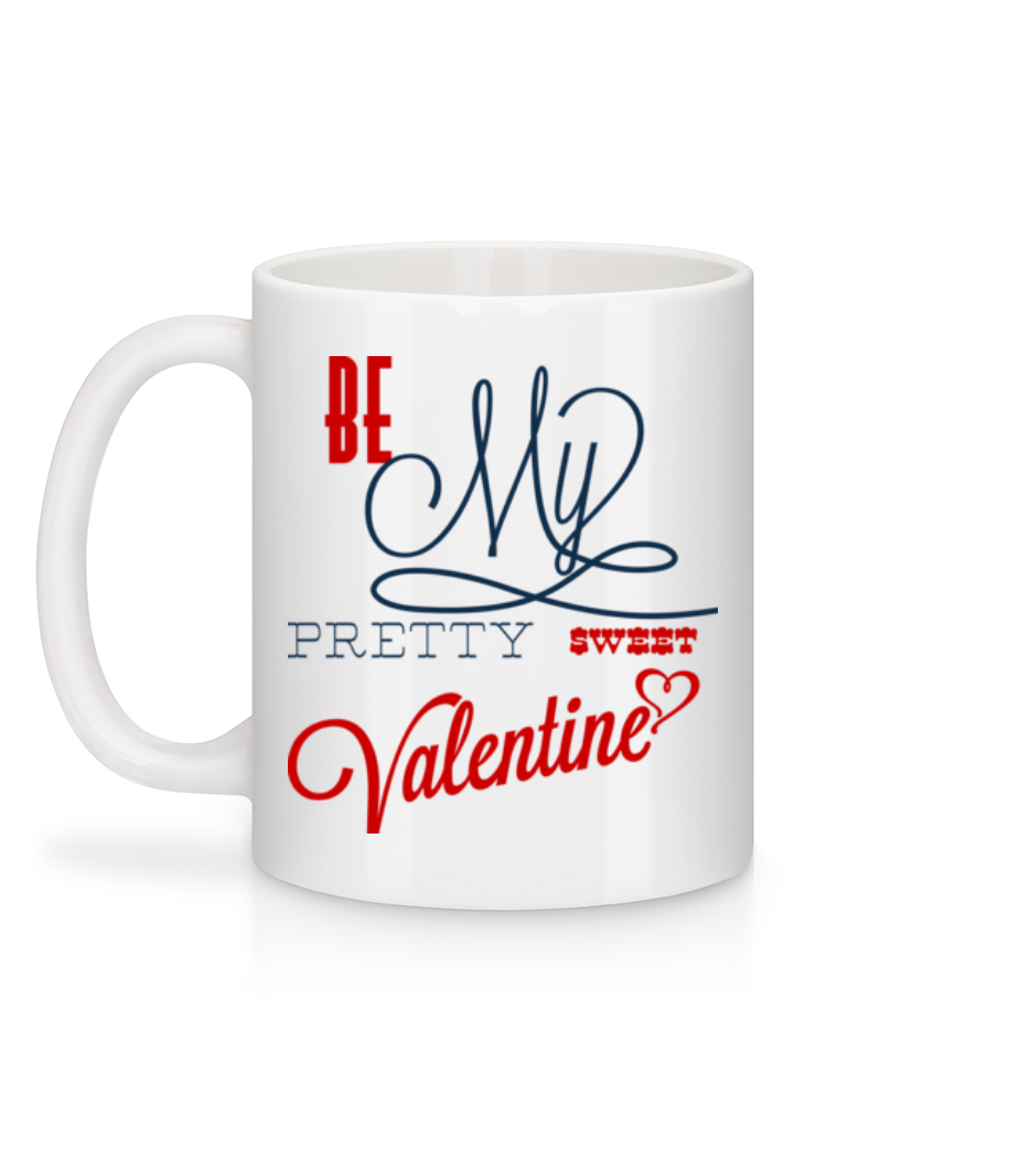 Be My Valentine - Mug en céramique blanc - Blanc - Derrière