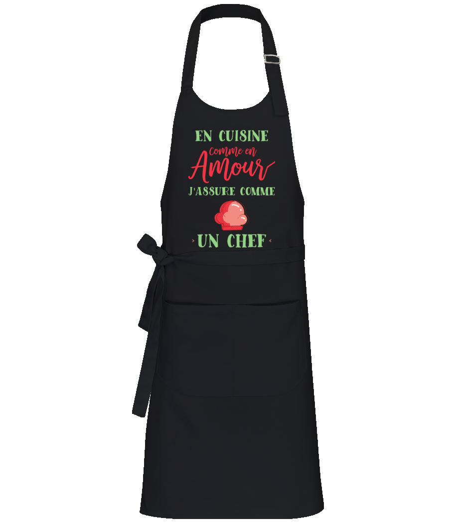 En Amour J'assure Comme Un Chef · Tablier professionnel