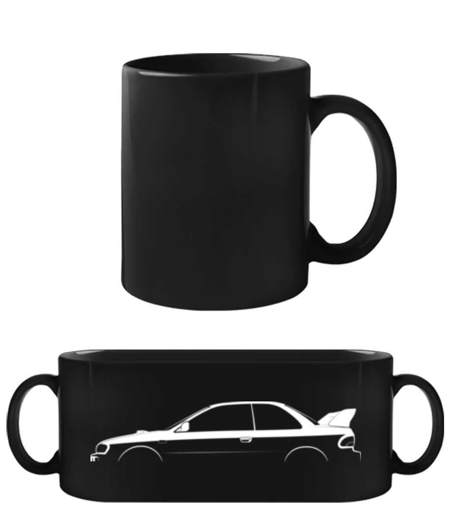 'Subaru Impreza 22B STi' Silhouette · Tasse Noire