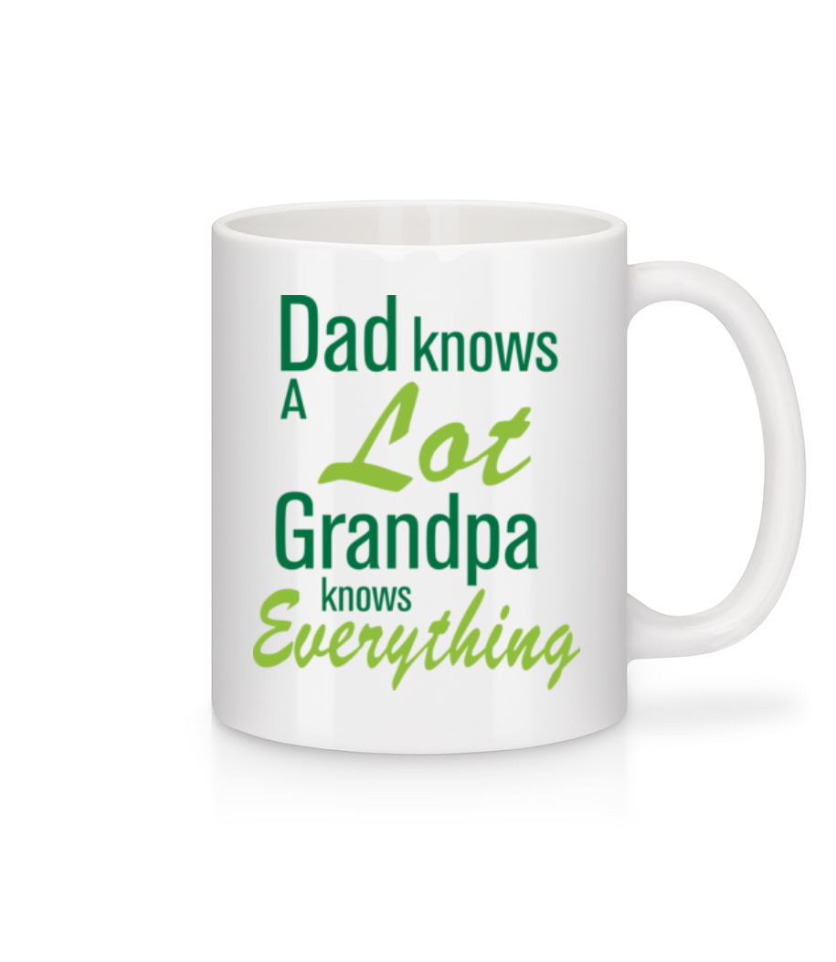 Grandpa Knows Everything - Mug en céramique blanc - Blanc - Devant