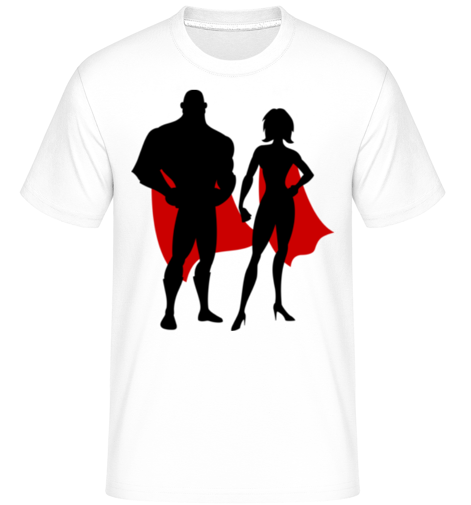 Aperçu: Superheroes With Cape -  T-Shirt Shirtinator homme - Blanc - Devant