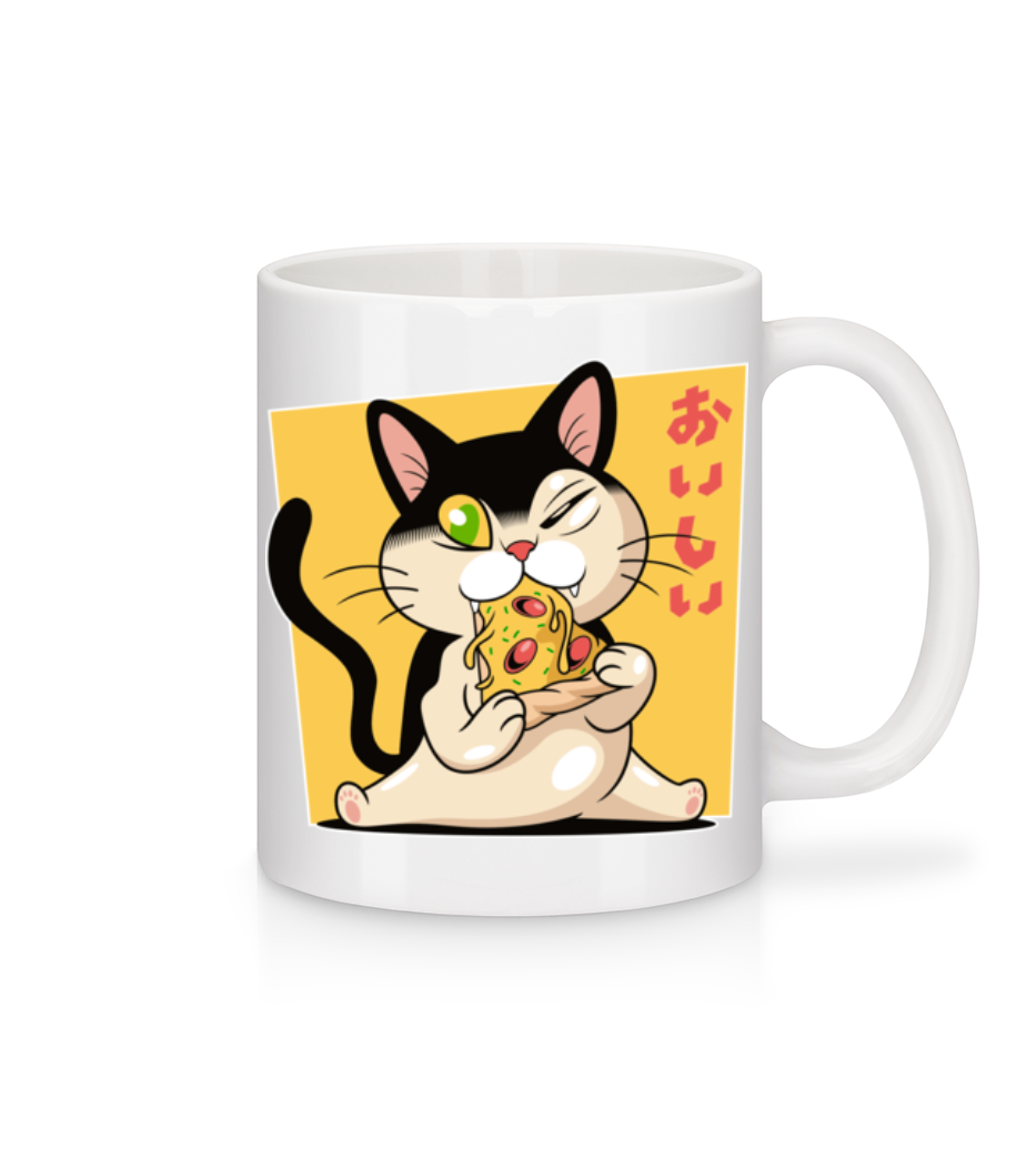 Pizza Cat · Mug en céramique blanc
