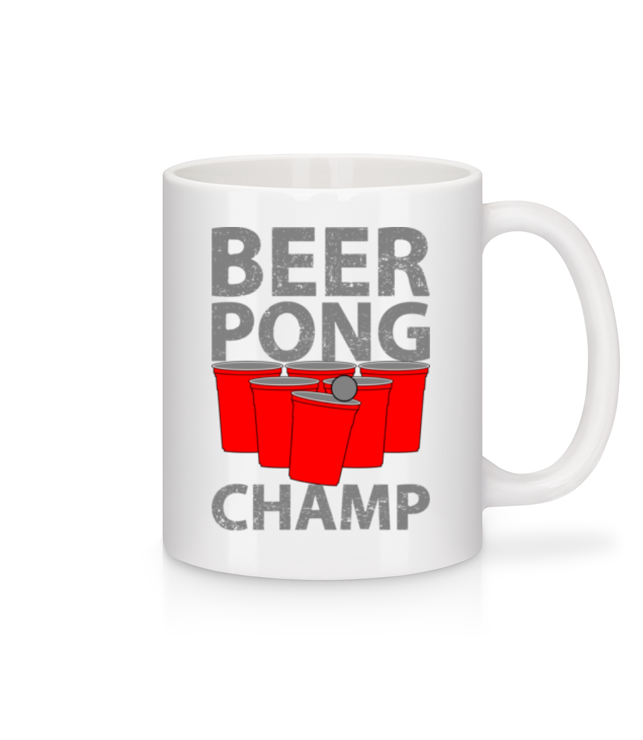Beer Pong Champ · Mug en céramique blanc