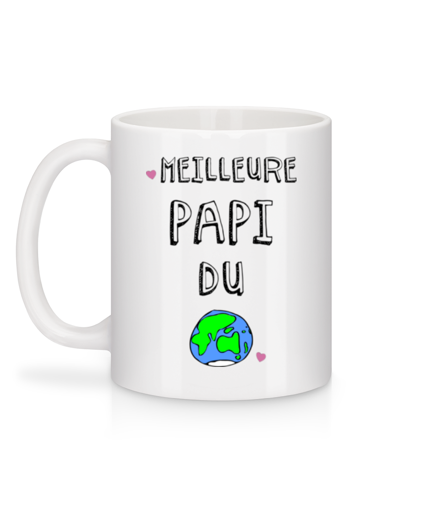 Aperçu: Meilleure Papi Du Monde - Mug en céramique blanc - Blanc - Derrière
