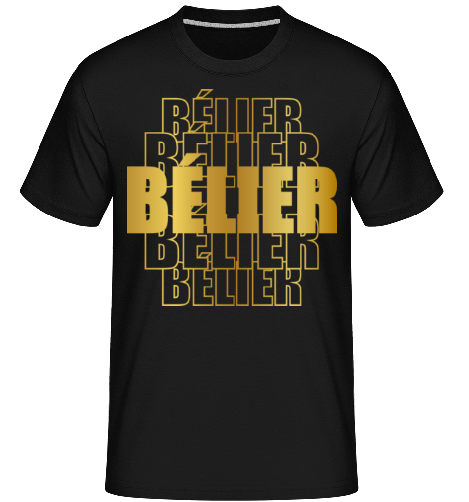Écriture Doré Astrologique Bélier ·  T-Shirt Shirtinator homme