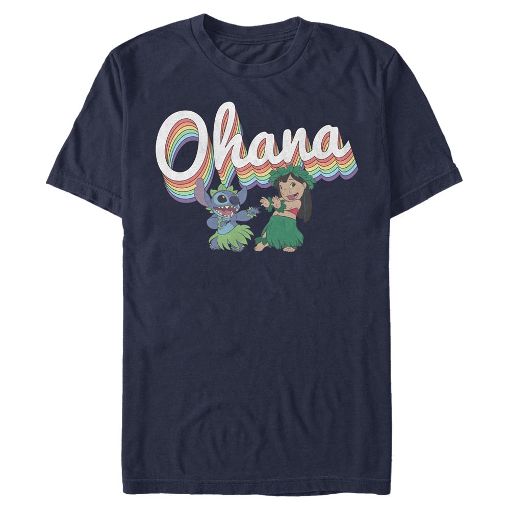 Disney Classics - Lilo & Stitch - Lilo et Stitch Rainbow Ohana - Homme T-shirt