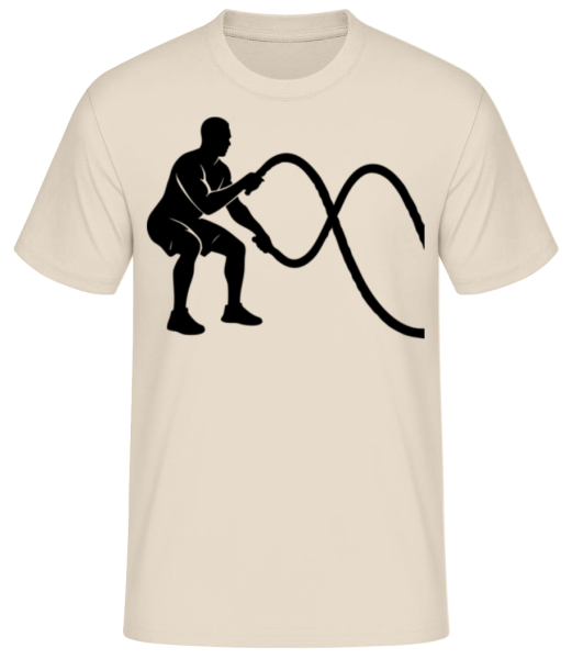 Cordes D'Entraînement - T-shirt standard Homme - Crème - Devant