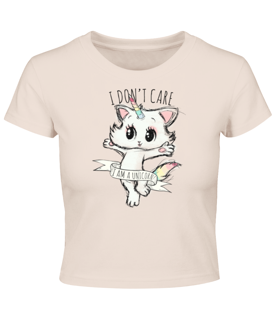 I Dont Care Unicorn · Crop top