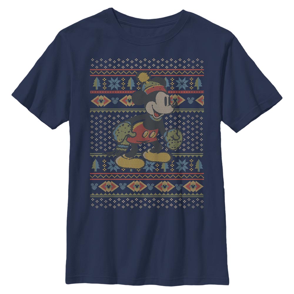 Disney Classics - Mickey Mouse - Mickey Mouse Vtg Mickey Sweater - Christmas - Enfant T-shirt