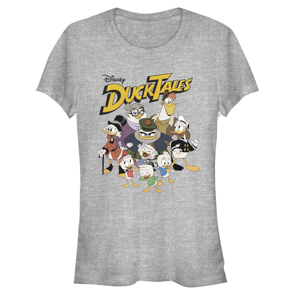 Aperçu: Disney Classics - La Bande à Picsou - Skupina DuckTales Group - Femme T-shirt - Gris chiné - Devant