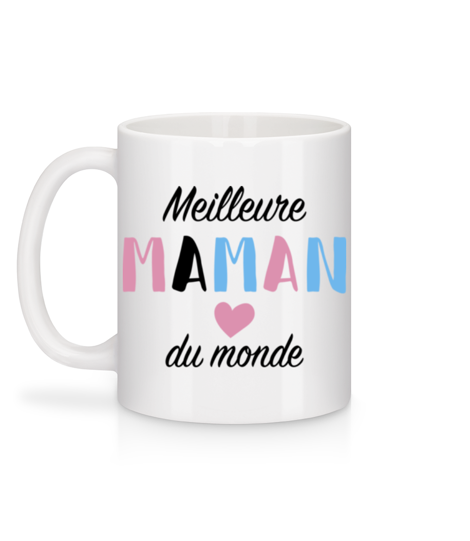 Meilleure Maman - Mug en céramique blanc - Blanc - Derrière