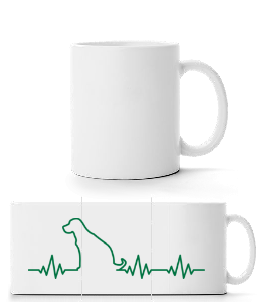 Aperçu: Pulsation Chien - Mug panorama - Blanc - Devant
