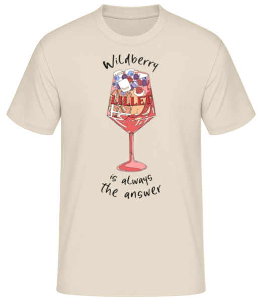 Wildberry Lillet Is Allways The Answer - T-shirt standard Homme - Crème - Devant