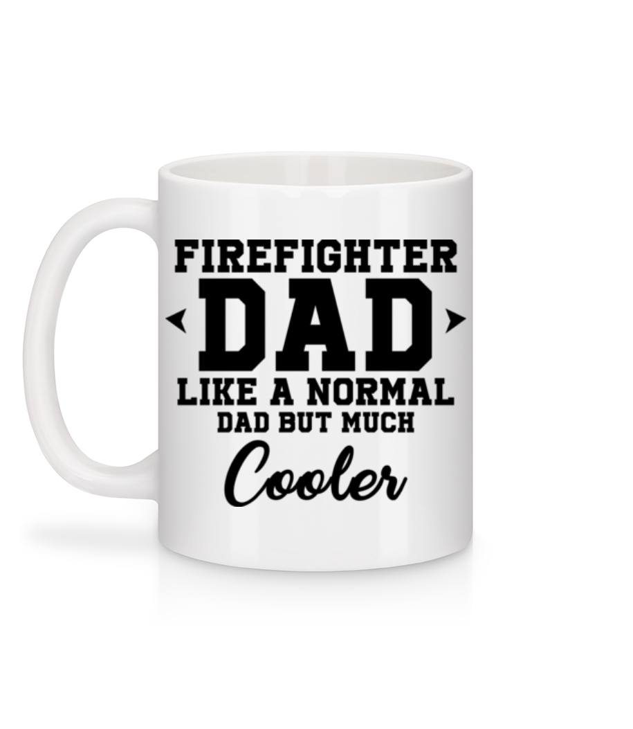 Aperçu: Cool Firefighter Dad - Mug en céramique blanc - Blanc - Derrière