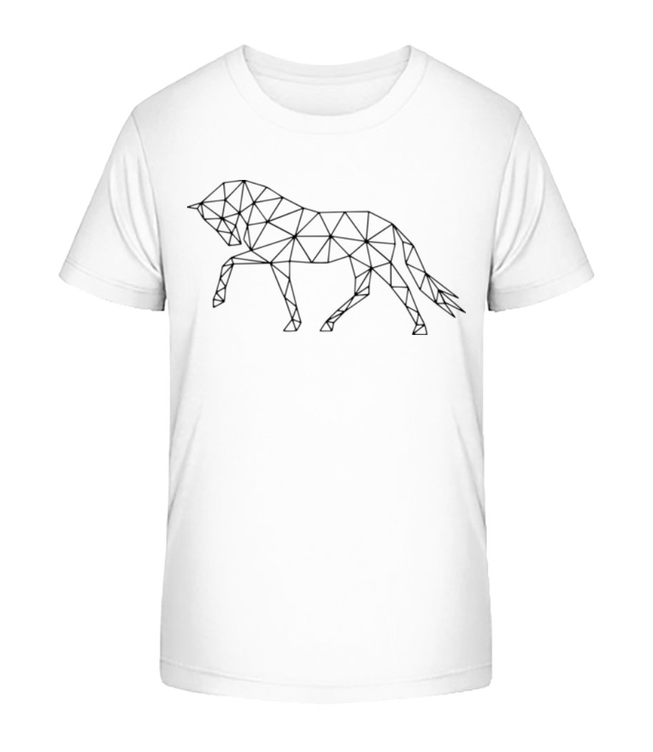 Aperçu: Polygon Cheval - T-shirt bio Enfant Stanley Stella 2.0 - Blanc - Devant
