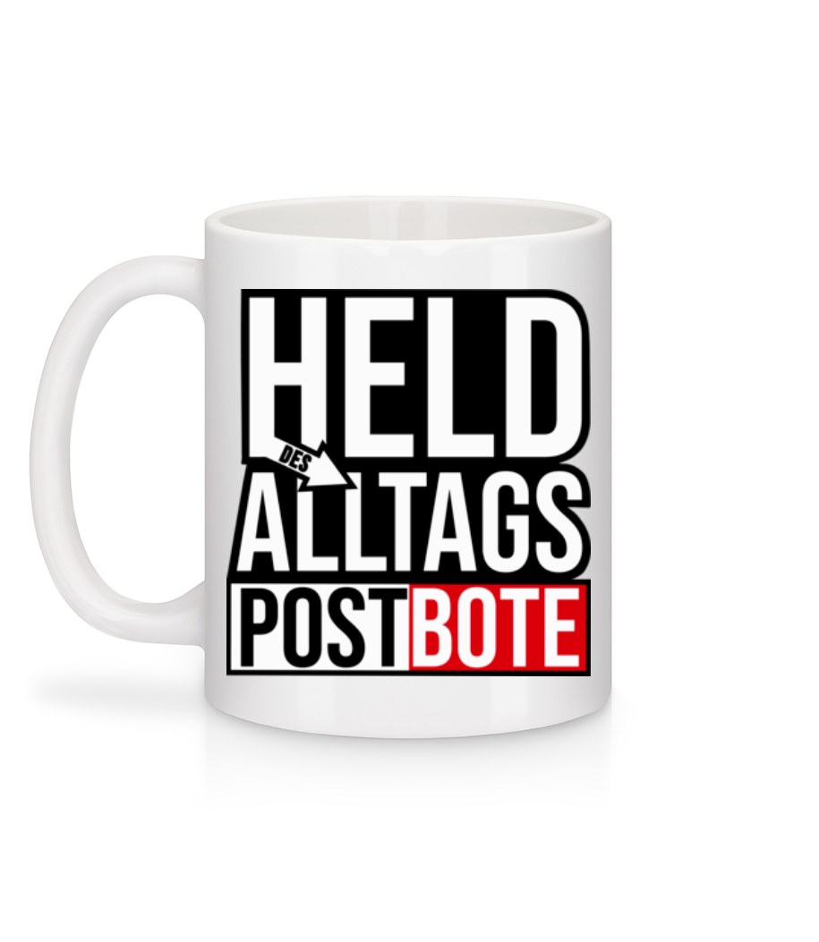 Vorschau: Heldin Des Alltags Postbote - Tasse - Weiß - Hinten