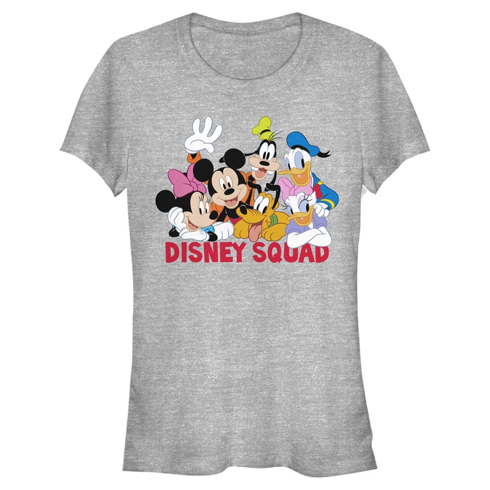 Aperçu: Disney Classics - Mickey Mouse - Skupina Squad - Femme T-shirt - Gris chiné - Devant