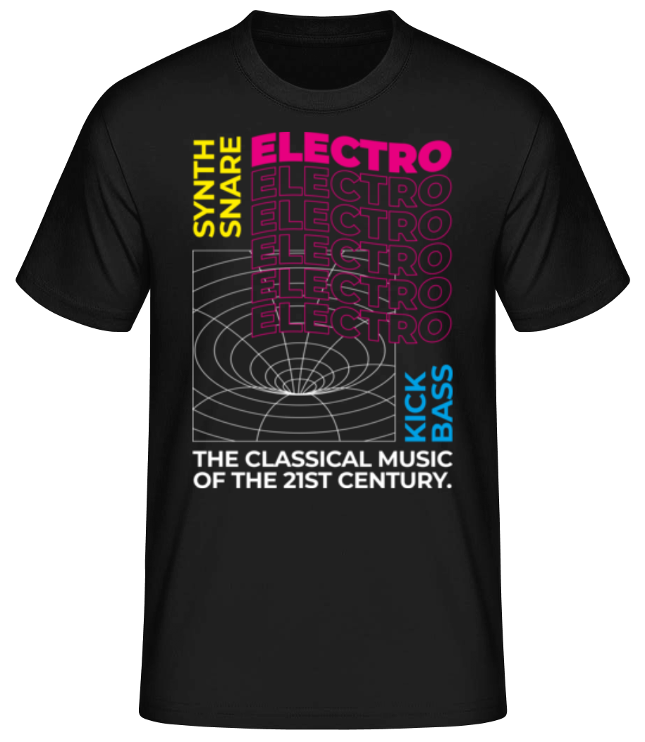 Aperçu: Electro - T-shirt standard Homme - Noir - Devant