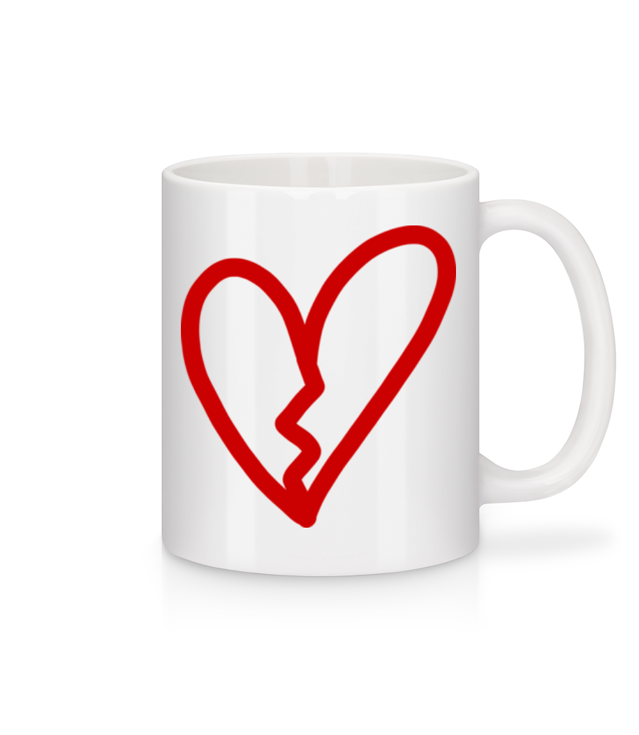 Aperçu: Broken Heart - Mug en céramique blanc - Blanc - Devant