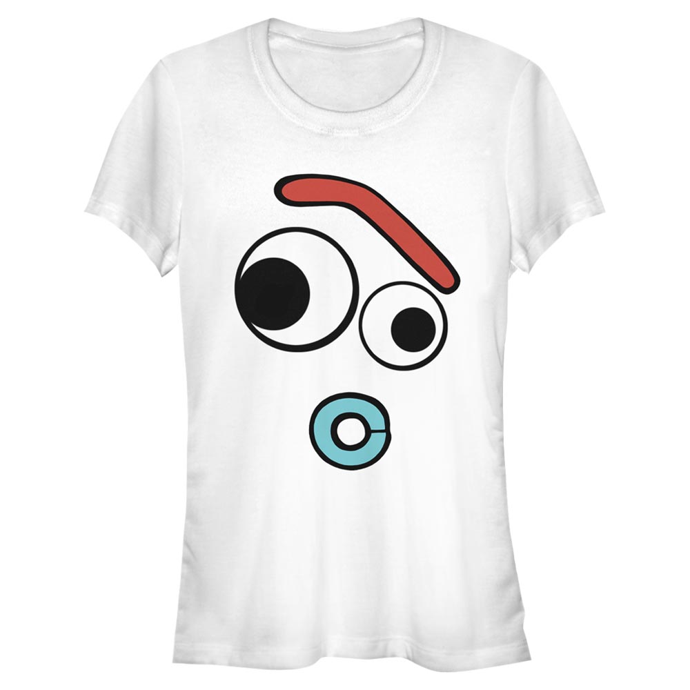 Aperçu: Pixar - Toy Story - Fourchette Big Face Curious - Femme T-shirt - Blanc - Devant