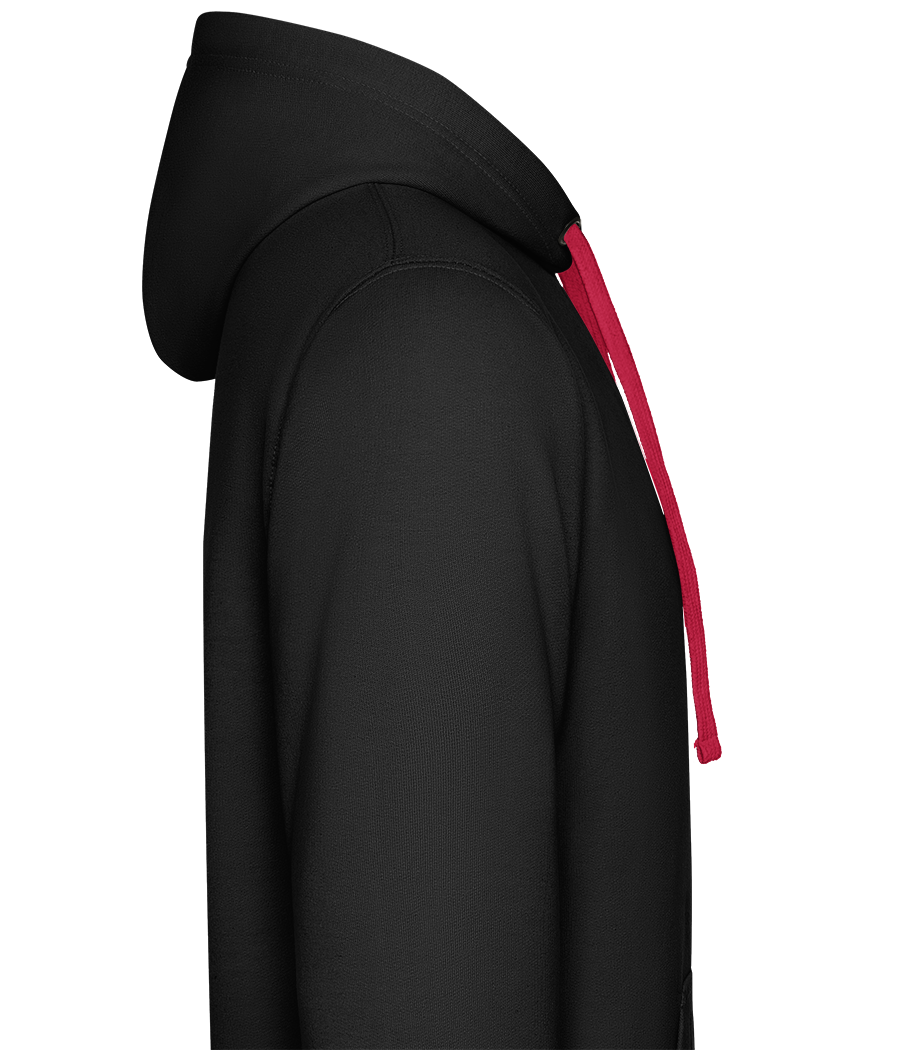 Sweat à capuche bicolore Unisexe - Noir / Rouge - Droit