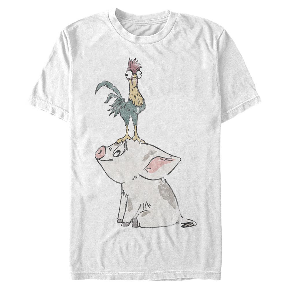 Disney - Vaiana : La Légende du bout du monde - Pua et Hei Hei Pua - Homme T-shirt