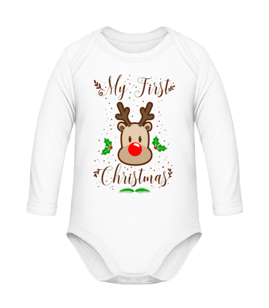 Mon Premier Noël · Body coton bio manches longues Bébé