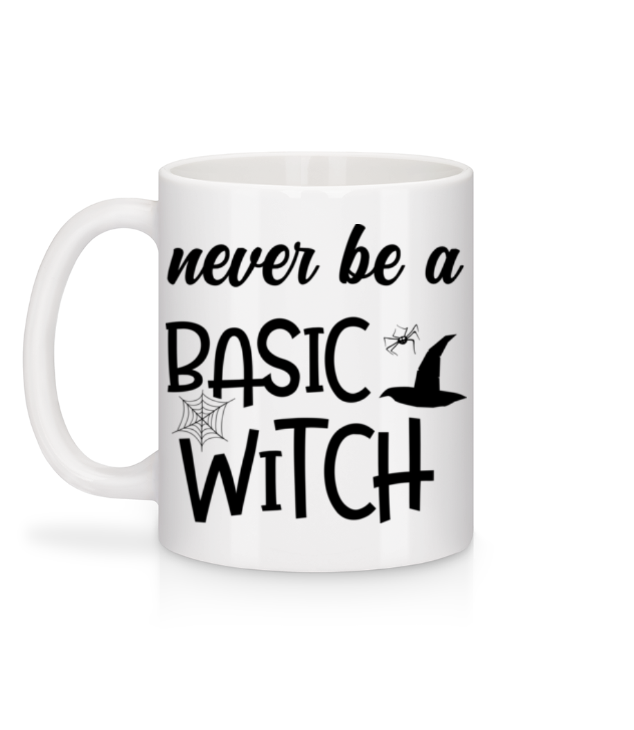 Aperçu: Never Be A Basic Witch - Mug en céramique blanc - Blanc - Derrière