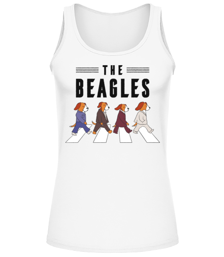 Aperçu: The Beagles - Débardeur Femme - Blanc - Devant
