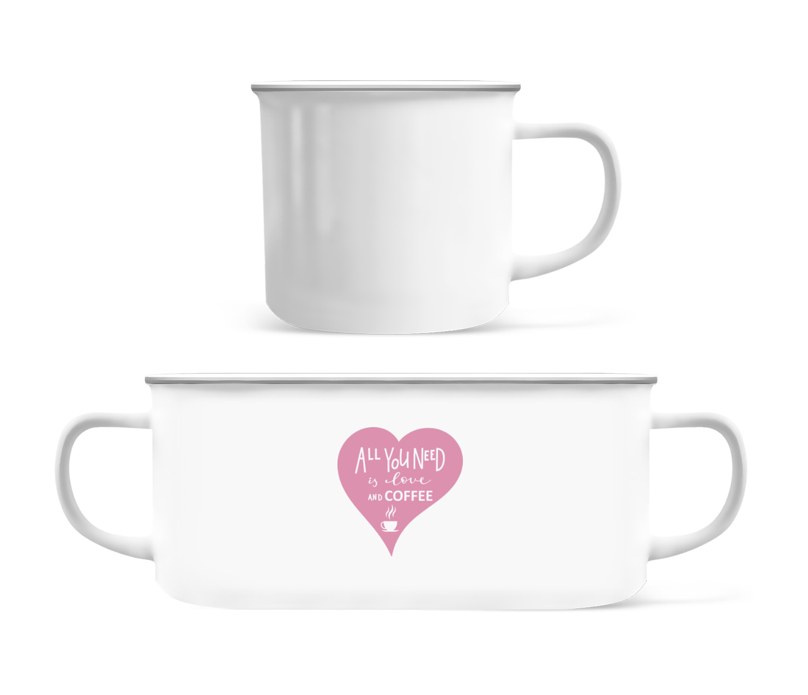 Love And Coffee · Tasse Émaillée