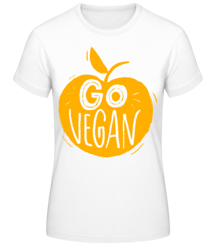 Aperçu: Go Vegan - T-shirt standard Femme - Blanc - Devant