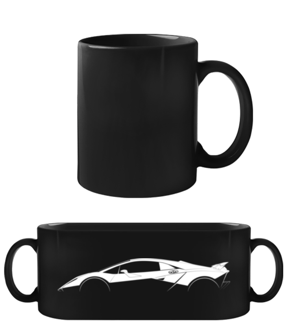 'Lamborghini Sesto Elemento' Silhouette · Tasse Noire