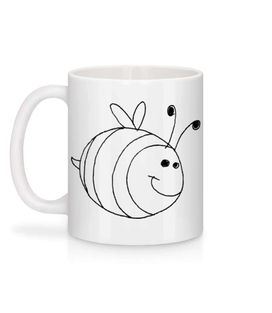 Aperçu: Enfant Comic - Abeille - Mug en céramique blanc - Blanc - Derrière