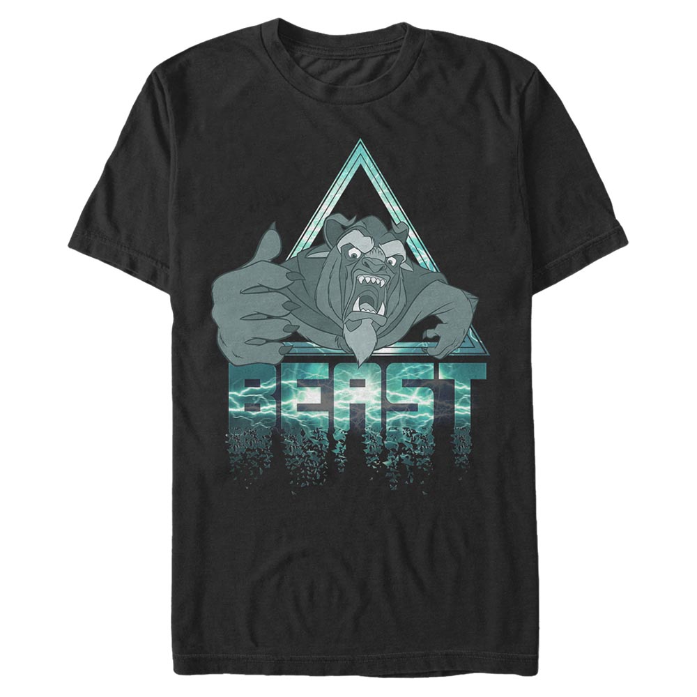 Aperçu: Disney - La Belle et la Bête - Zvíře - Homme T-shirt - Noir - Devant