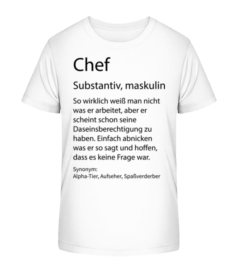 Chef Quatsch Duden · Kinder Bio T-Shirt Stanley Stella 2.0