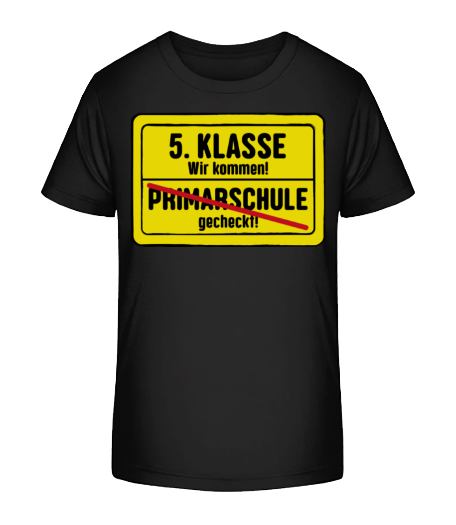 5.Klasse Wir Kommen Primarschule · Kinder Bio T-Shirt Stanley Stella 2.0