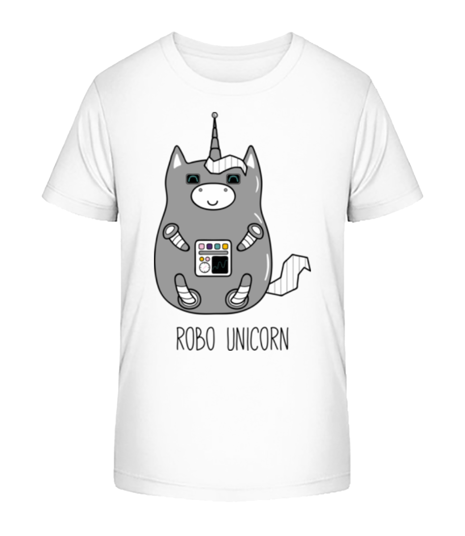Aperçu: Robo Unicorn - T-shirt bio Enfant Stanley Stella 2.0 - Blanc - Devant
